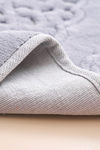 Lotus 2'li Pamuklu Klozet Takımı, Gri Banyo Paspas Seti 60 x 100 / 50 x 60 CM Gri