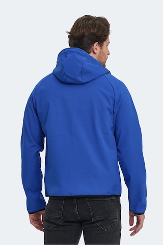 Slazenger Rangı Erkek Kapüşonlu Saks Mavi Mont & Kaban Saks Mavi