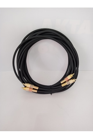 El Yapımı Amfi Rca Ses Kablosu 5 Metre - Bakır Telli Parazit Yapmaz