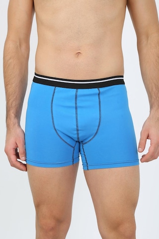 İbrahim Burak Etiler Collection Moda Çizgi Erkek Pamuk Likralı Boxer Mavi 40133
