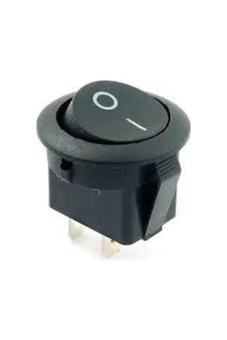 Ender Yuvarlak Işıksız Anahtar 21mm Siyah