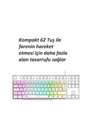 Blic Red Swicth Mini Rgb Mekanik Q Oyun Klavyesi T60