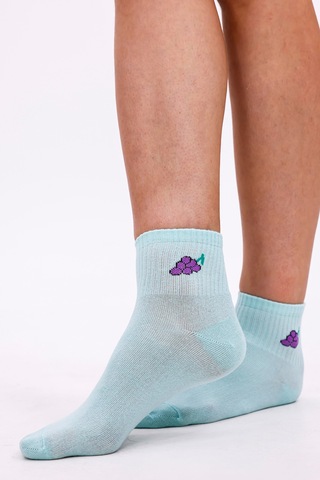 Desing Socks Premium Pamuklu Yumuşak Ve Kokulu 12'li Meyve Desenli Bilek Kadın Çorap Seti - Nefes Alan Yapı Çok Renkli