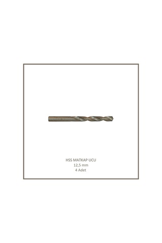 Hss Matkap Ucu 12,5 Mm, Metal, Ahşap, Plastik İçin 4 Adet