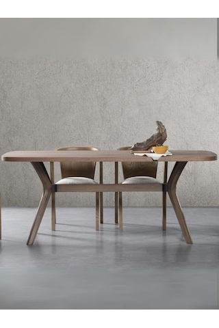 Bosco Pahlı Ahşap Mutfak Masası 100x180 Ceviz