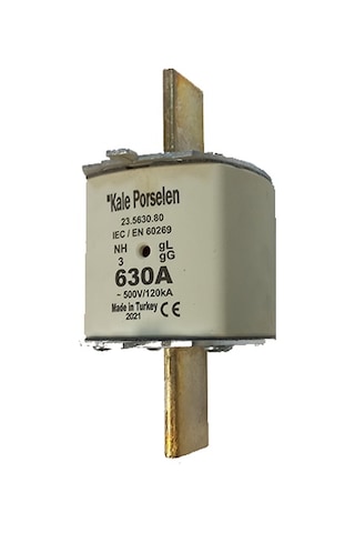 Voltrano Kale Porselen 630a 3 Boy Bıçaklı Sigorta Buşonu Nh 3