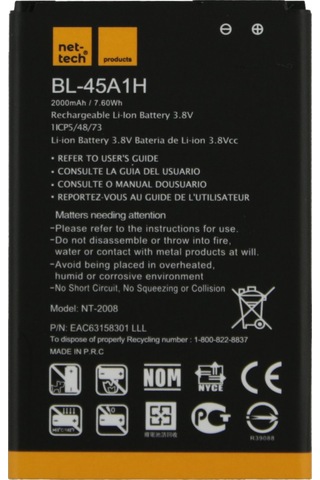 LG Uyumlu K10 için Nettech Nt-32445 2000 Mah Batarya