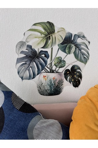 Brightnest Duvar İçin İç Mekan Monstruos Çıkartmaları 348225319 Yeşil