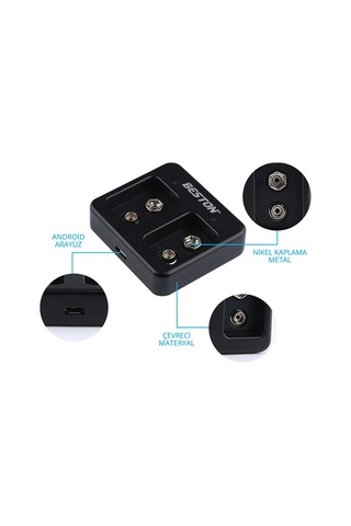 Beston M7005 Siyah 2 x 9V Pil Şarj Cihazı