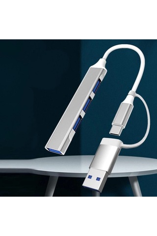 4 Port& Apos Lu Bağlantı İstasyonu Ultra İnce Usb Bölücü Type-c Tipi Çoklu Arayüz Adaptörü Multi Usb Çoklayıcı Bx40