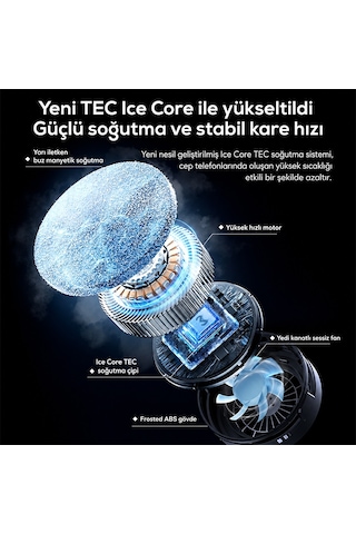 Memo Cx20 İos Android Soğutucu 20w Manyetik Rgb Telefon Soğutucu Anında Hızlı Soğutma,sessiz Fan Soğutma - Beyaz
