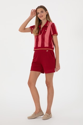 U.s. Polo Assn. Kadın Vişne Şort Örme 50299894-vr223 Vişne Vişne Çürüğü