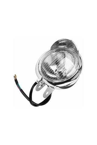 Geeroyoo Motosiklet İçin Retro Stile Adaptörlü Yardımcı Fener - 12v Dc, Dayanıklı Çelik Tabanlı, Kolay Kurulum, Yol Görüşünü Artırır