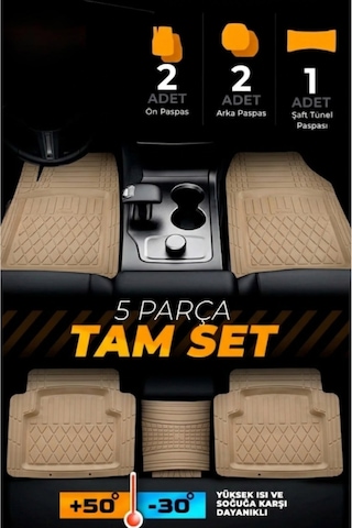 Skoda Octavia Premium Üniversal Oto Paspas Bej 4d Havuzlu