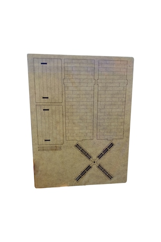 Ahşap Değirmen Maketi - 3 Boyutlu