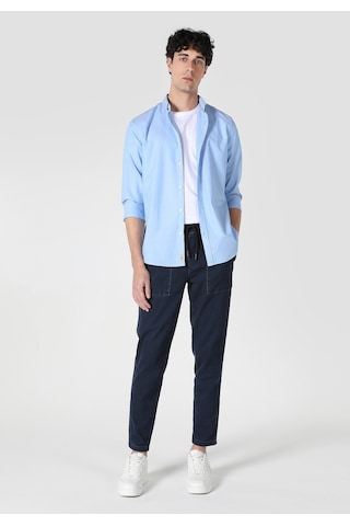Colin's Colins Slim Fit Shirt Neck Düz Erkek Mavi Uzun Kol Gömlek Cl1048576 Q1.v1 Lbl Açik Mavi
