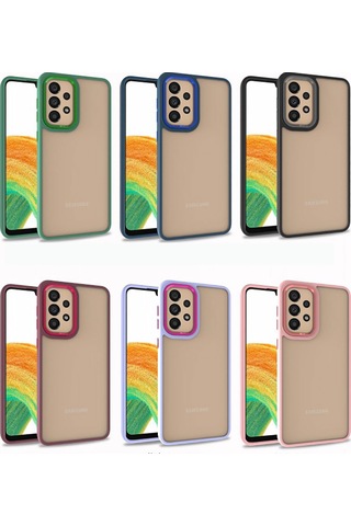 Khayra Galaxy Uyumlu A73 Kılıf Flora Kapak - Siyah Siyah