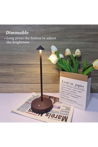 Youtek 3000 Mah Pil Gelişirli Led Masraf Lambası, 2 Seviye Parlaklık Ayarlı, Ip54 Su Geçirmez, Taşınabilir Alüminyum Dokunmatik Işık