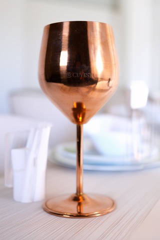 Cuvesta Şık,modern El Yapımı Bakır Kırmızı Kokteyl Bardak 20x8cm Bakır - Gold