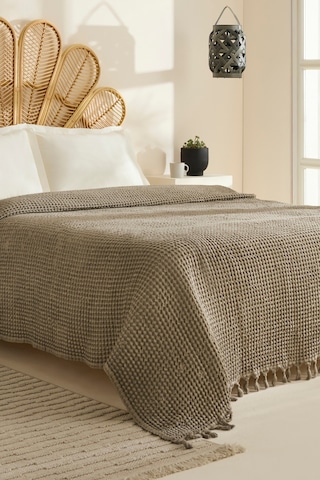 Karaca Home Mady %100 Cotton Waffle Çift Kişilik Tek Pike Taş Taş