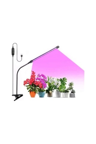 Suofeng 9w Led Bitki Büyüme Lambası, Zamanlayıcı Fonksiyonu, Mavi-kırmızı-pembe Işık, Klemeli Tutucu, Küçük Kontrolcü