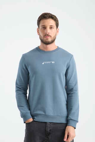 Shooter Sportwear Ribey Erkek Üç İplik Sweatshirt Regular Fit Pamuklu Bisiklet Yaka Günlük Spor Basic Orman Yeşili