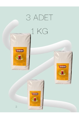Yenidem 3 Adet 1 Kg Siyah Çay Ve Hibiskus Karışımı % 3 Bamya Çiçeği