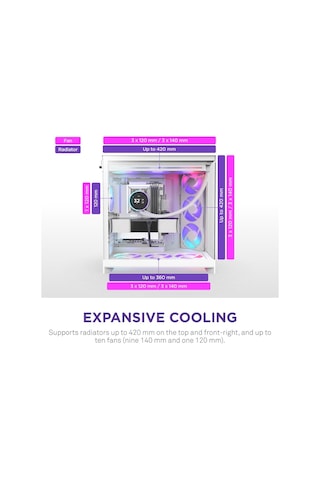 Nzxt H Series H9 Flow Rgb Cm-h92fb-r1 Siyah Atx Mid Tower Gaming Akak0nzx0064