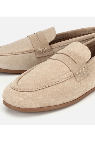 Hotiç Kadın Süet Deri Bej Yumuşak Dokulu Klasik Loafer 01ayh322270a310 01ayh322270a310