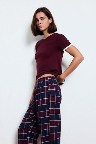 Defacto %100 Pamuk Regular Fit Uzun Boy Flanel Kareli Pijama Altı E7617ax26aunv241 Lacivert-nv241