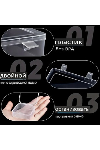 Kangvka Küçük Eşyaları Düzenlemek İçin Şeffaf Depolama Kutusu - 17cm Genişlik X 6cm Yükseklik - Ev/ofis Kullanıma Uygun Şeffaf