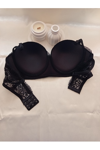 Csaymoda Siyah Dantelli Desteksiz C Kup Sütyen U.m.t