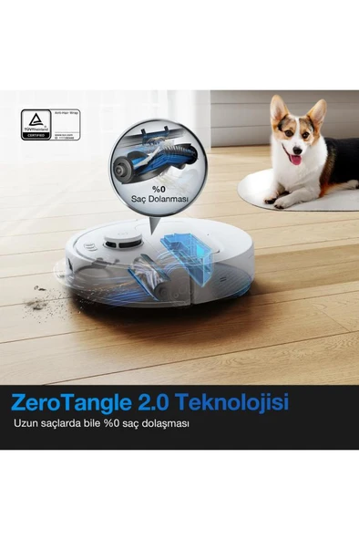 Ecovacs N20E Robot Süpürge + Winbot Mini Cam Silme Robotu 2'li Temizlik Seti Beyaz