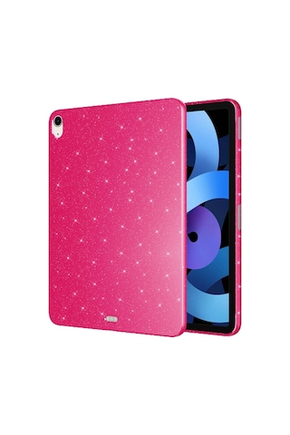 Apsuwa Apple Uyumlu iPad 10.9 2022 10.nesil Kılıf Koton Simli Silikon + Ekran Koruyucu