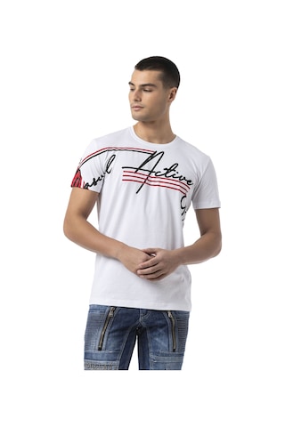 Cipo & Baxx Ct796 King Mode Activated Erkek T-shirt WHITE