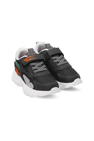 Slazenger NABIL Çocuk Cırt Cırtlı Koyu Gri Günlük Spor Ayakkabısı