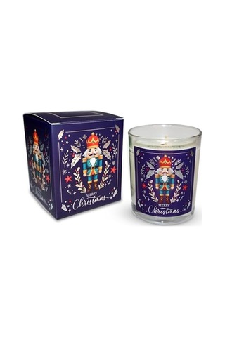 Charm Lab Candle Kurşun Asker Nutcracker Tasarımlı Mum, Lacivert Renk Temalı, 135 G Doğal Bio Balmumu, 40 Saat Yanma Süresi, Cam Kavanoz, Şık Bristol Kutulu, Yılbaşı Koleksiyonu Hazır Hediye 50 x 22