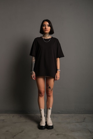 Technomonkey Oversize Siyah Baskısız Unisex Tişört