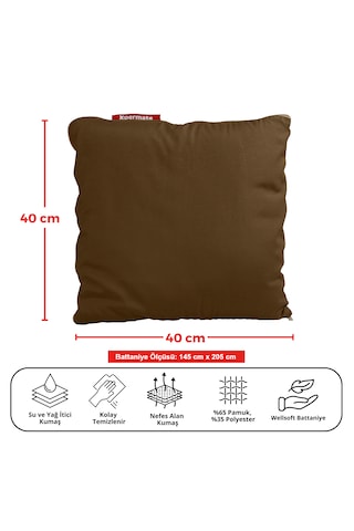 Xpermate Tv Battaniye Yastık Welsoft Battaniye 145x205 Kahvere...