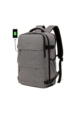 Cordial Gri Kadınlar İçin Moda Fonksiyonlu Seyahat Sırt Çantası 15.6 İnç Dizüstü Çantası Ayakkabı Bölmeli Havayolu Onaylı Gri