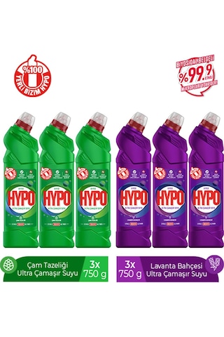 Hyper Hypo Ultra Çamaşır Suyu Çam + Lavanta 6 x 750 G