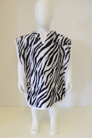 Baskılı Pamuklu Erkek Kız Kapşonlu Deniz Plaj Havuz Çocuk Pançosu 001