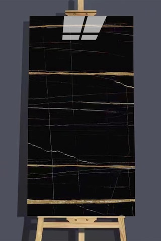 10 Adet 60x30 Kendiden Yapışkanlı Siyah Duvar Paneli