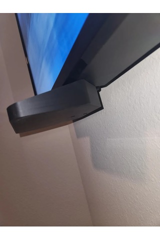 Storeşahin 3d Baskı Tv Altı Medya Oynatıcı Rafı Ayak Deliğine Monte Küçük Cihaz Standı Modem Ve Streamer Rafı Siyah Shn0720