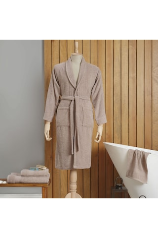 Karaca Home Dielle Bej Recycle Kadın Bornoz