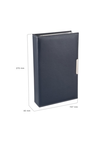 Suni Deri Mekanizmalı 4 Sıralı 192 Kart Kapasiteli İndeksli Kartv Siyah