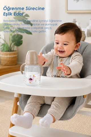 Babyjem Damlatmayan Suluk Alıştırma Bardağı 250 ml Vizon
