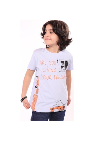 Toontoy Kids Toontoy Erkek Çocuk Baskılı Tişört Mavi