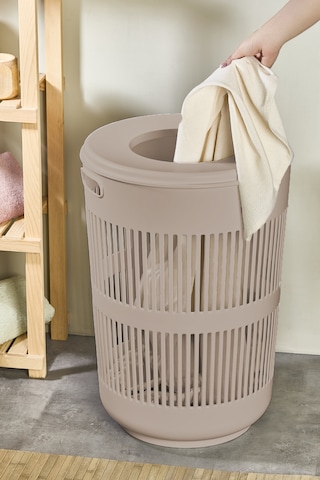 İronika Solara Dekoratif Kirli Çamaşır Sepeti Oyuncak Sepeti 60 Litre - Kahve Kahverengi