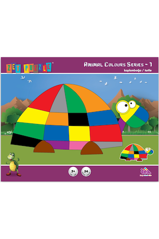 Zet Puzzle Animal Colours Series-1 Kaplumbağa/Turtle